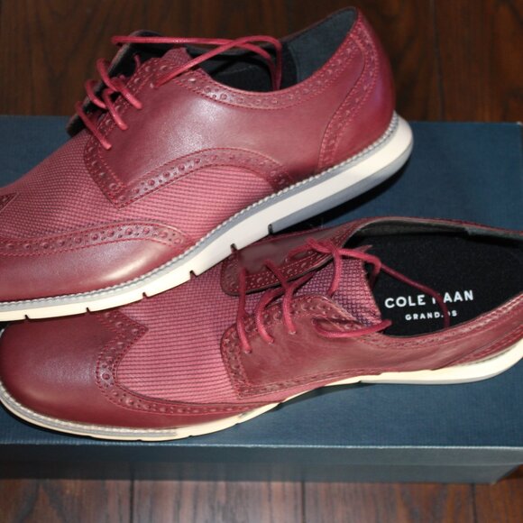 Stylish Burgundy Leather Oxfords - Cole Haan main image 5